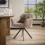 Armstoel Raster Draaibaar 2 stuks - 63x60x81 cm - Rich Champagne