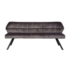 Eetkamerbank Raster - 180x58x81 cm - Antraciet - Velours