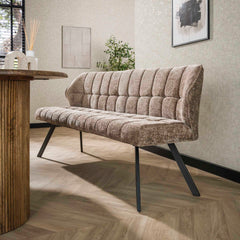 Eetkamerbank Raster - 180x58x81 cm - Rich Champagne