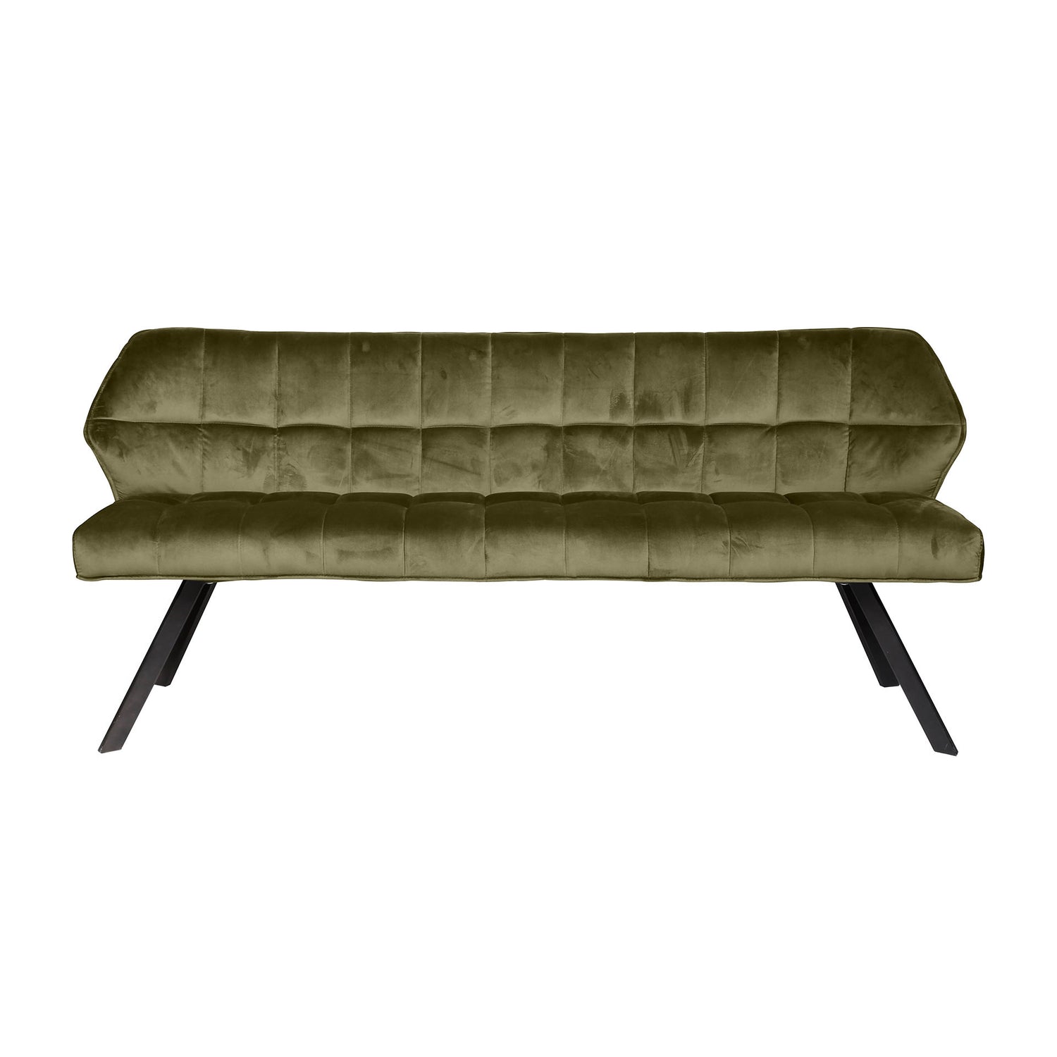 Eetkamerbank Raster - 180x58x81 cm - Groen Velours
