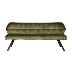 Eetkamerbank Raster - 180x58x81 cm - Groen Velours