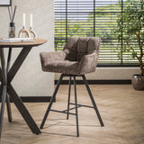 Barstoel Raster Draaibaar 2 stuks - 56x52x95 cm - Rich Taupe