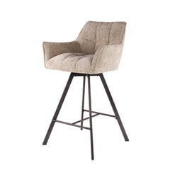 Barstoel Raster draaibaar 2 stuks - 56x52x95 cm - Rich Zandkleur