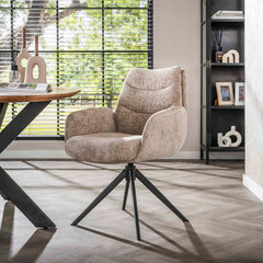 Armstoel Lounge 2 stuks - 66x67x90 cm - Rich Zandkleur