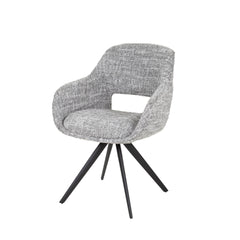 Armstoel Spring Draaibaar 2 stuks - 60x62x82 cm - Staalgrijs - Eagle