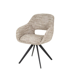 Armstoel Spring Draaibaar 2 stuks - 60x62x82 cm - Eagle - Zandkleur