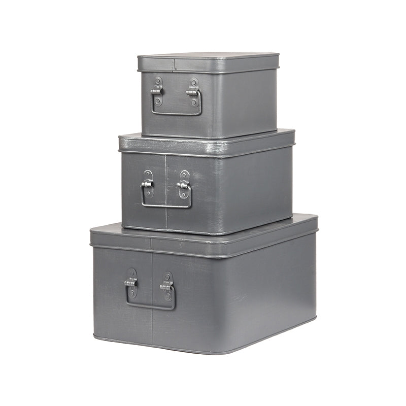 LABEL51 Media Storage Box - Grijs - Metaal - L