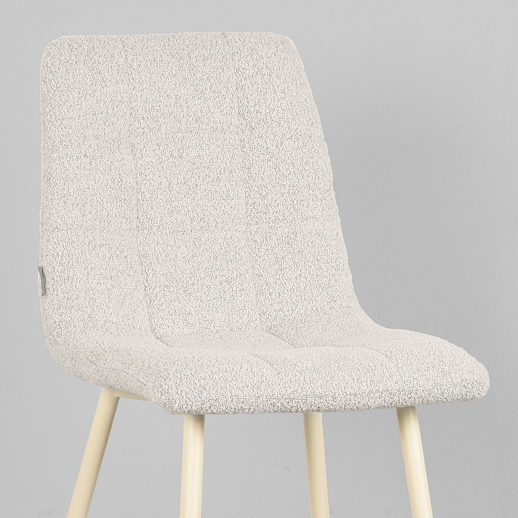 LABEL51 Eetkamerstoel Nino - Naturel - Boucle