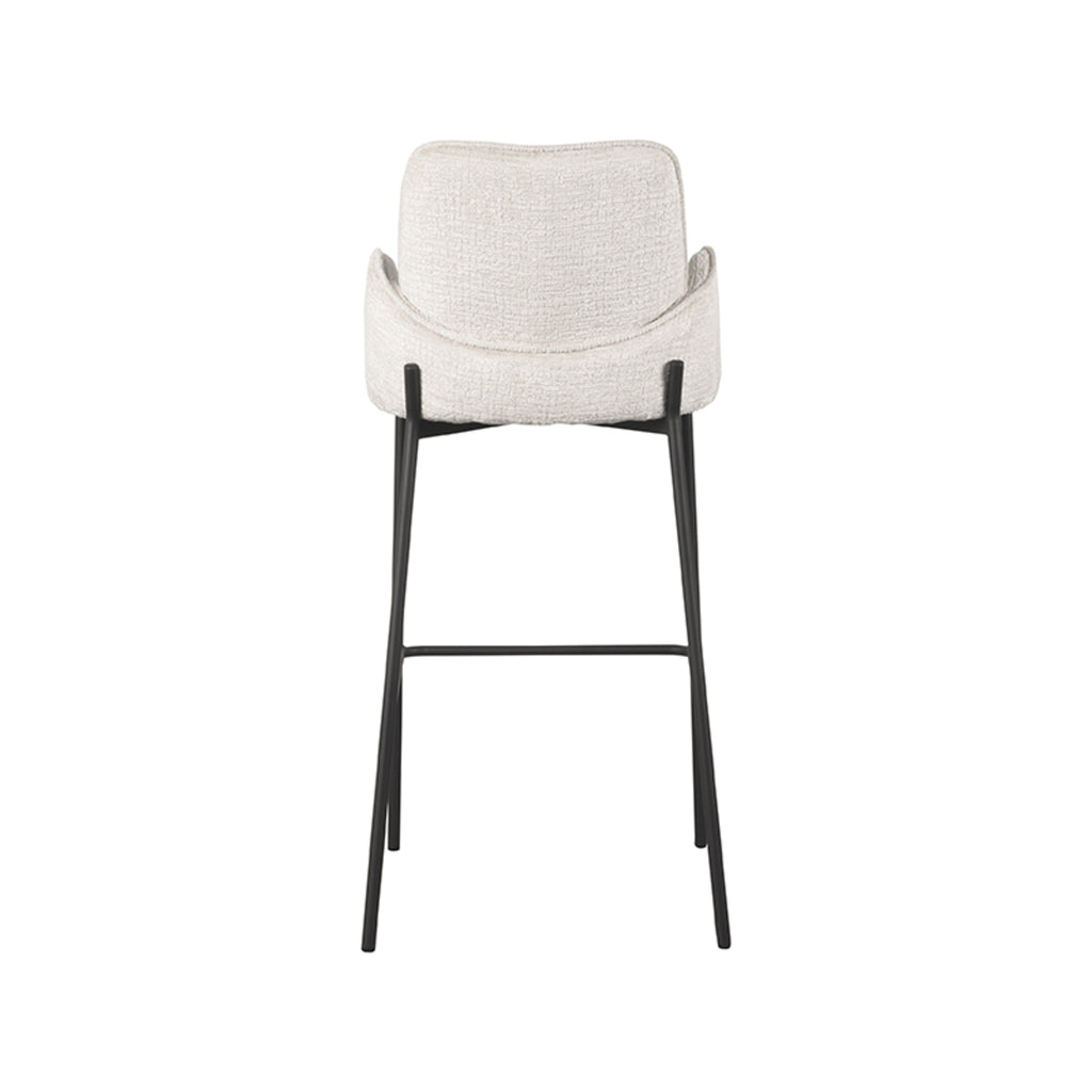 LABEL51 Barkruk Joni - Beige - Fluweel - Zithoogte 78 cm