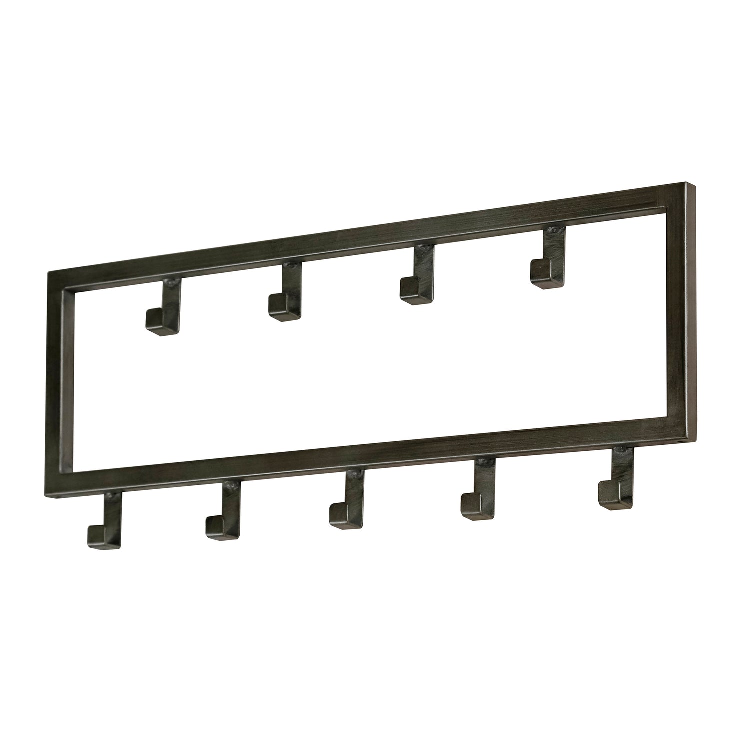 Kapstok Industrial met 9 Haken - 50x2x20 cm - Zilver