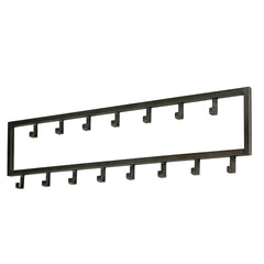 Kapstok Industrial met 15 Haken - 80x2x20 cm - Zilver