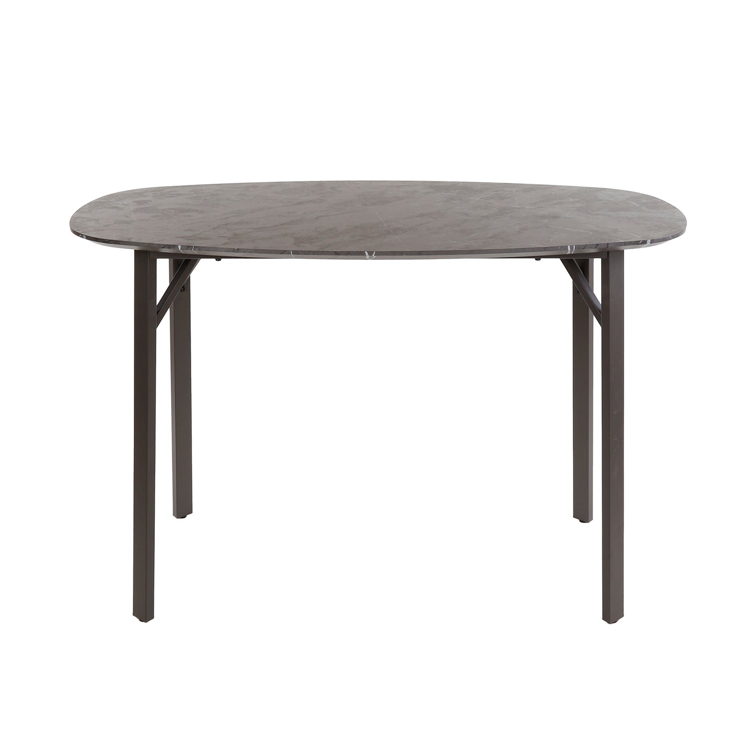 Bartafel Deens Ovaal - 140x75x92 cm - Zwart Bruin - Melamine