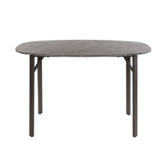 Bartafel Deens Ovaal - 140x75x92 cm - Zwart Bruin - Melamine