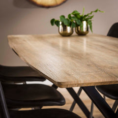 Eettafel Ovaal - 190x90x76 cm - Antiquewash - 3D Eiken