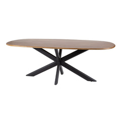 Eettafel Cliff Ovale Buis - 215x105x76 cm - Zandkleur - Mango