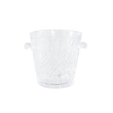 Glass Crystal Clear Round Ice Bucket