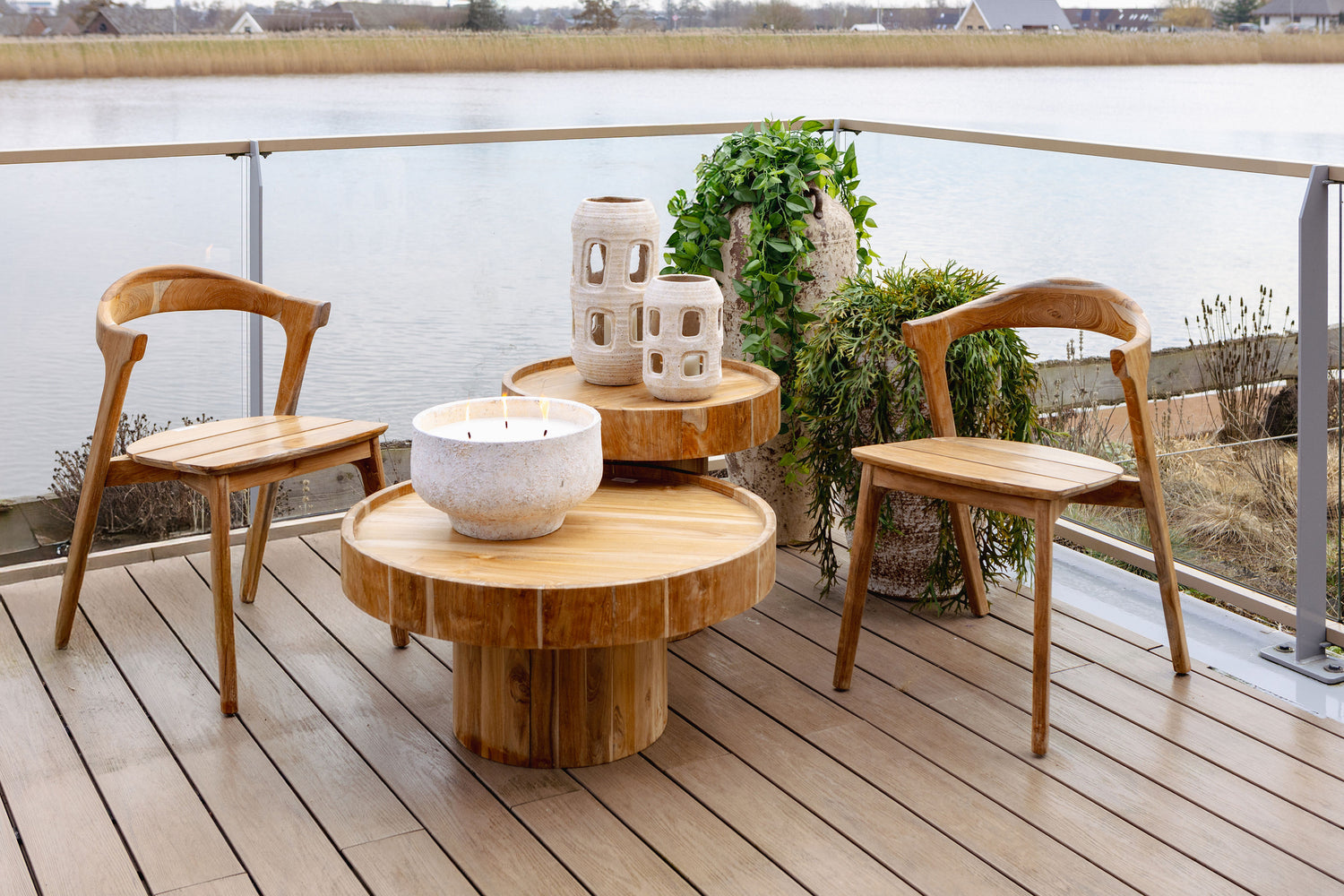 Glass Crystal Clear Round Ice Bucket