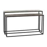 Kae Gold Alu Black Iron Rectangular Sidetable Sv2