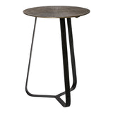 Kae Gold Alu Black Iron Round Coffee Table S