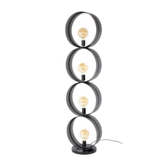 Vloerlamp 4L Ring Geperforeerd - 40x30x162 cm - Charcoal