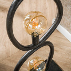 Vloerlamp Pebble met 4 lampen - 40x20x165 cm - Artic Zwart