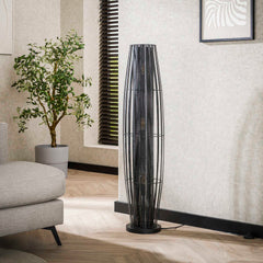 Vloerlamp 120 3L Cylinder Mesh - 27x27x120 cm - Charcoal