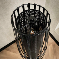 Vloerlamp 120 3L Cylinder Mesh - 27x27x120 cm - Charcoal