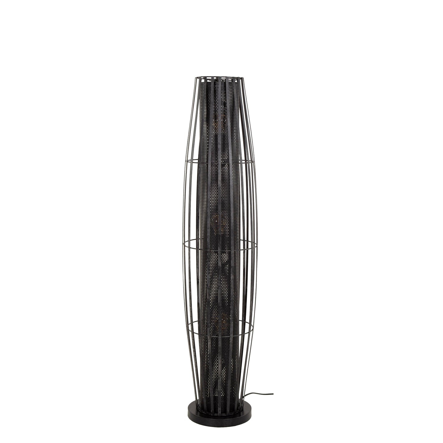 Vloerlamp 120 3L Cylinder Mesh - 27x27x120 cm - Charcoal