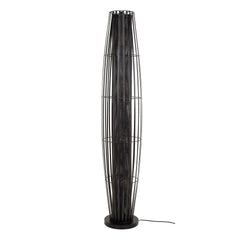 Vloerlamp 150 met 4 Lampen Cylinder Mesh - 29x29x150 cm - Charcoal