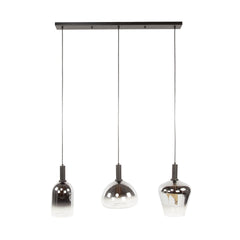 Hanglamp met 3 Lampen Zenith Mix - 105x28x150 cm - Artic Zwart