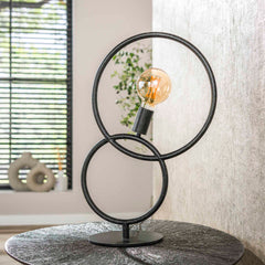 Tafellamp Loop met 1 lamp - 38x20x56 cm - Artic Zwart