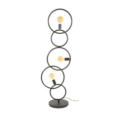 Vloerlamp Loop met 3 lampen - 44x30x140 cm - Artic Zwart
