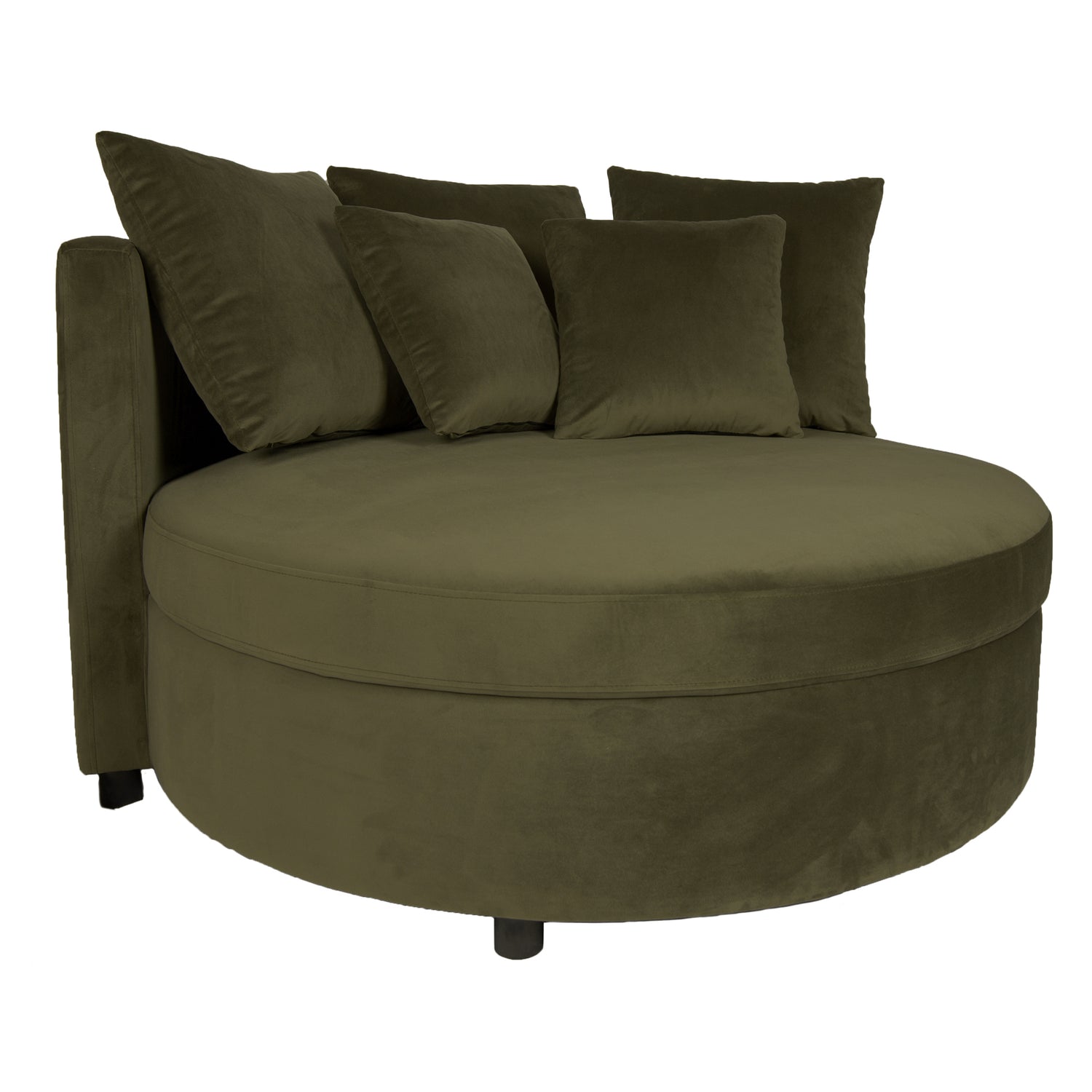 Fayen Velvet Green Fauteuil Half Round KD