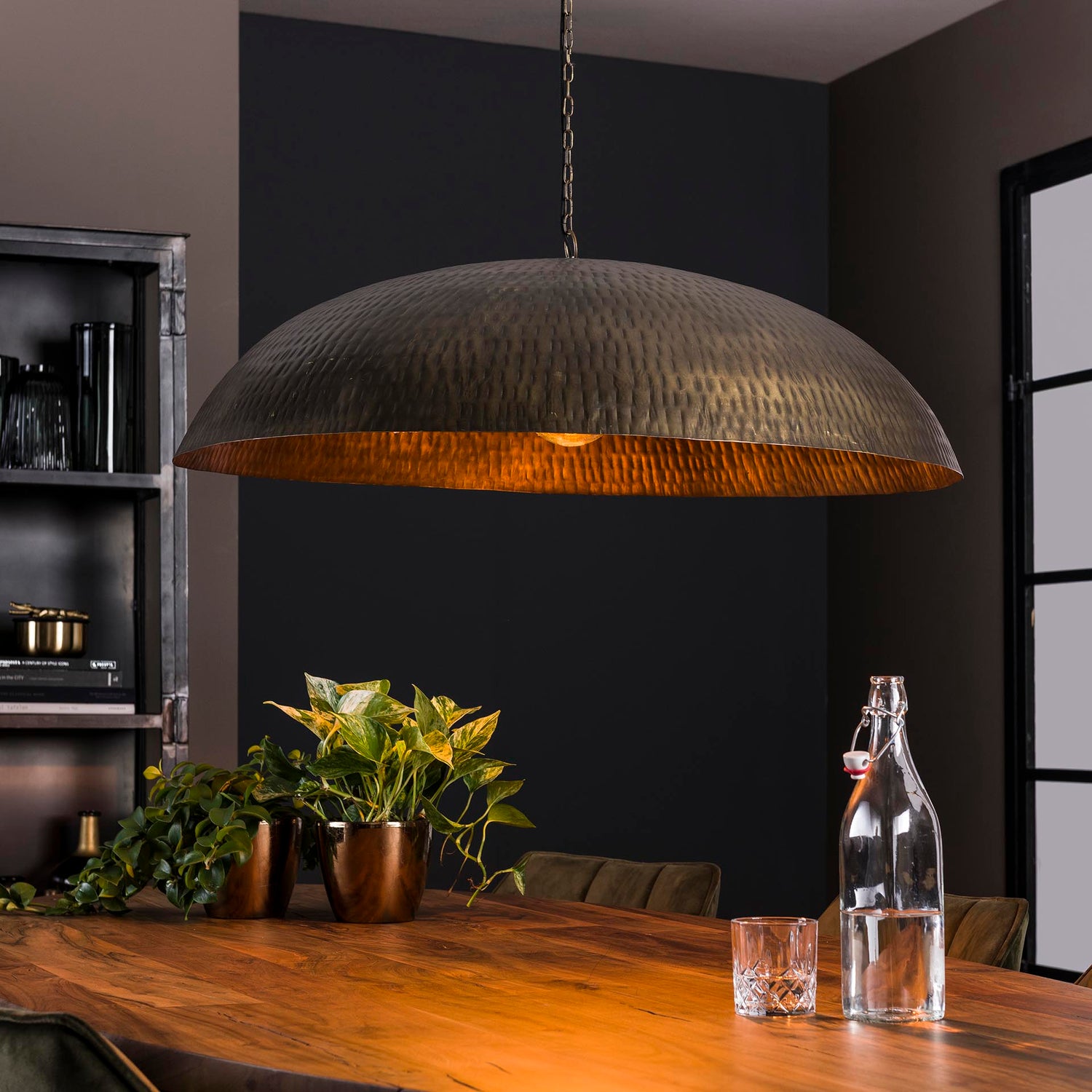 Hanglamp Ø90 - 90x90x150 cm - Brons antiek