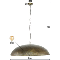 Hanglamp Ø90 - 90x90x150 cm - Brons antiek