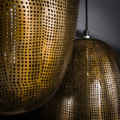 Hanglamp met 3 Lampen cosmic getrapt - 45x45x180 cm - Brons Antiek
