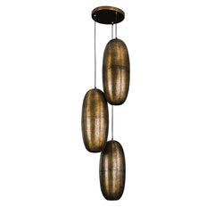 Hanglamp met 3 Lampen cosmic getrapt - 45x45x180 cm - Brons Antiek