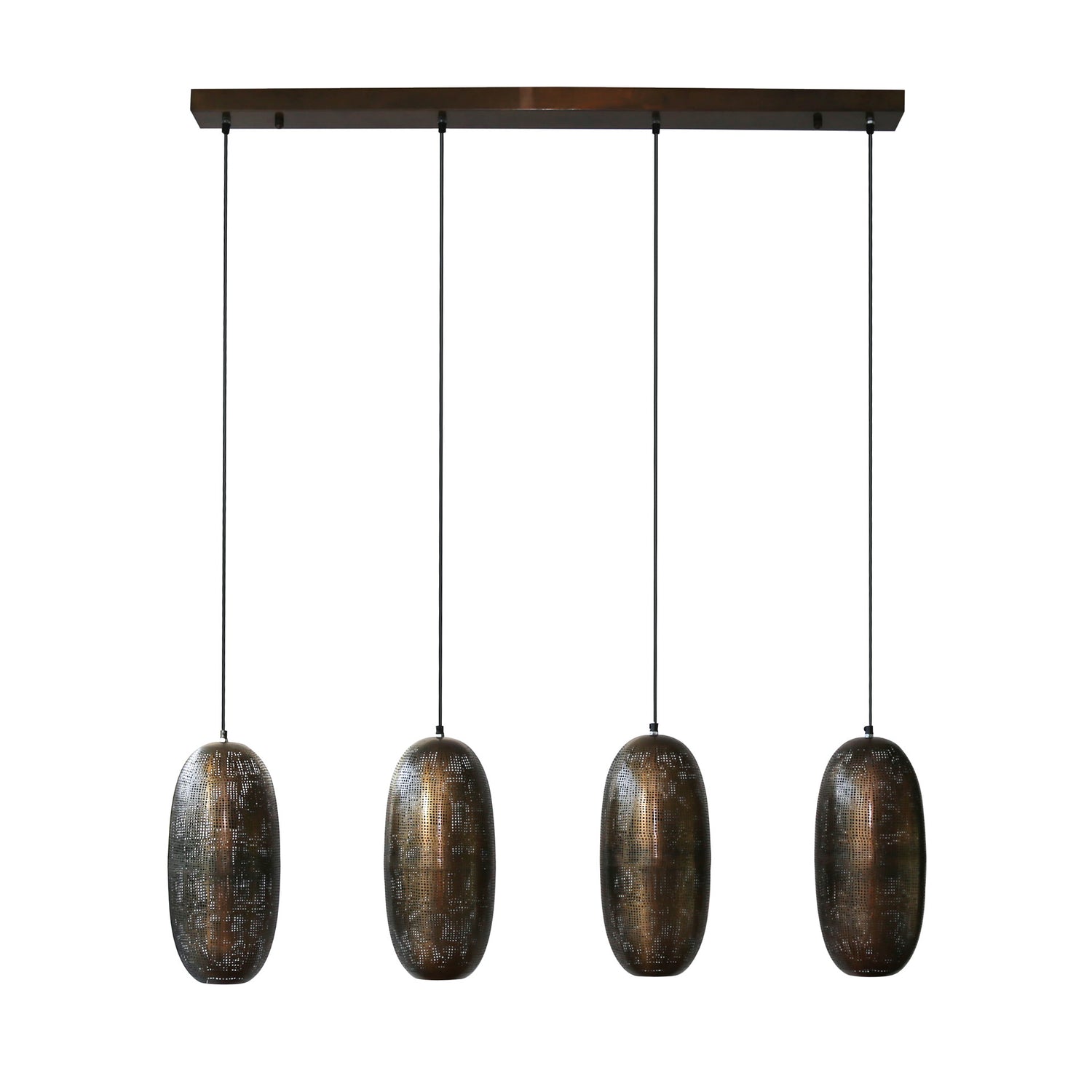 Hanglamp met 4 lampen cosmic - 125x18x150 cm - Brons Antiek