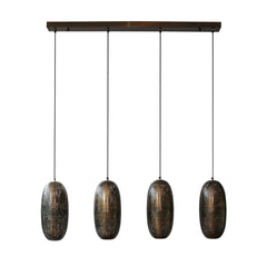 Hanglamp met 4 lampen cosmic - 125x18x150 cm - Brons Antiek