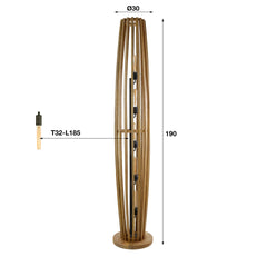 Vloerlamp 5L Orbit XL - 190x30x30 cm - Mango Naturel