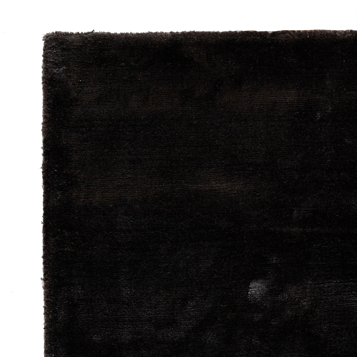 Flavia Black Viscose Handwoven Carpet S