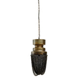 Zelivo Gold Iron Hanging Lamp Deco Chains Round S