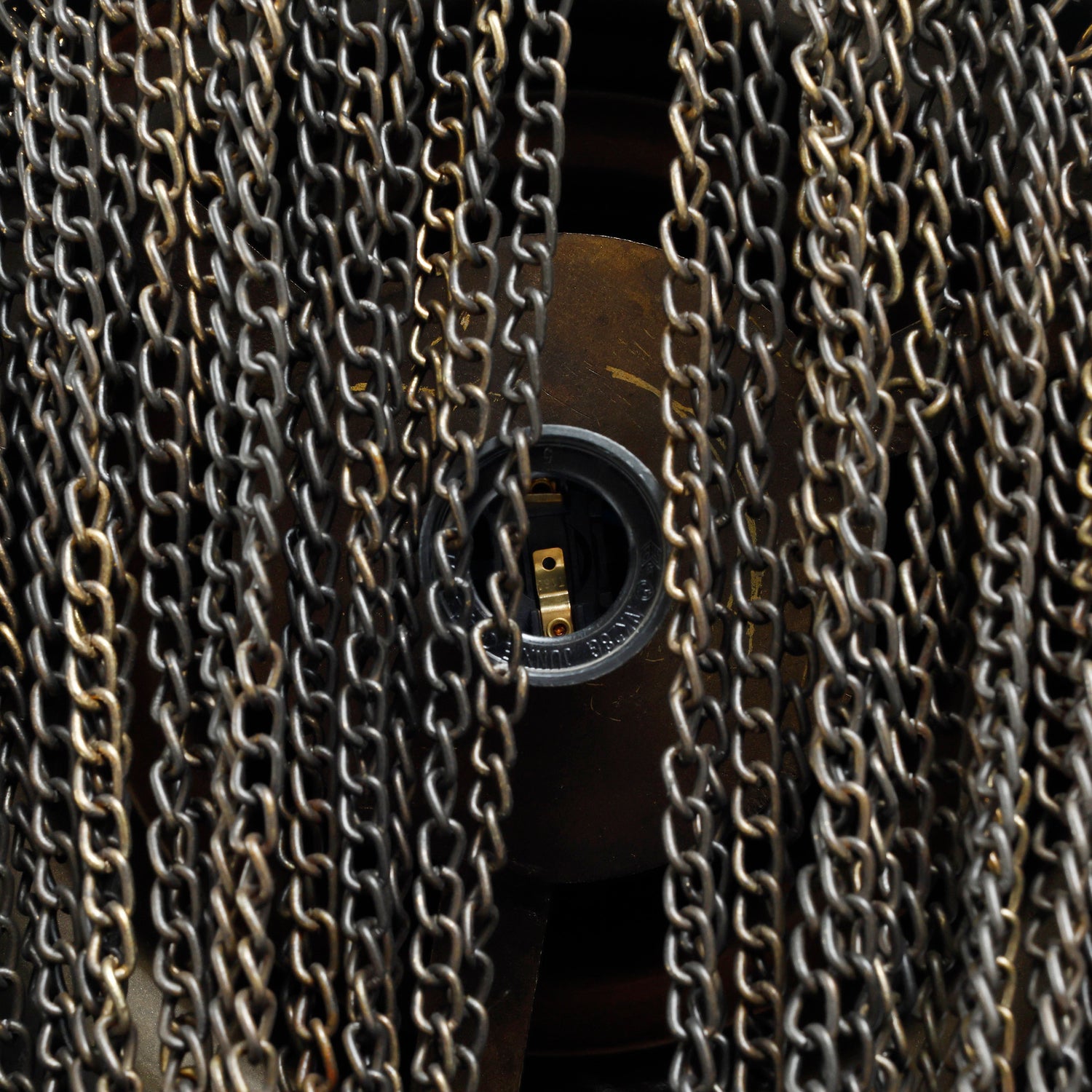 Zelivo Gold Iron Hanging Lamp Deco Chains Round S