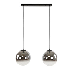 Hanglamp met 2 Lampen Bubble Shaded XL - 110x40x150 cm - Artic Zwart