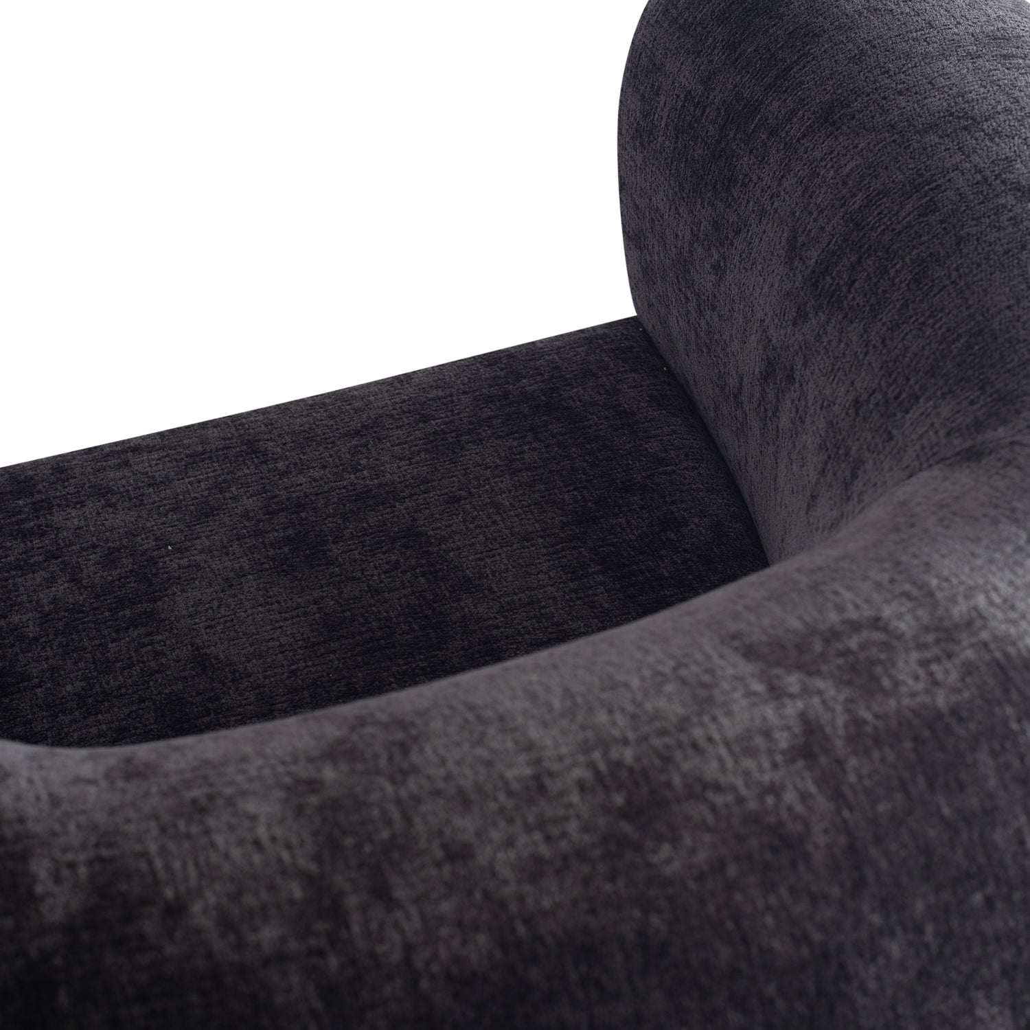 Elefan Anthracite Fauteuil Round Armrest