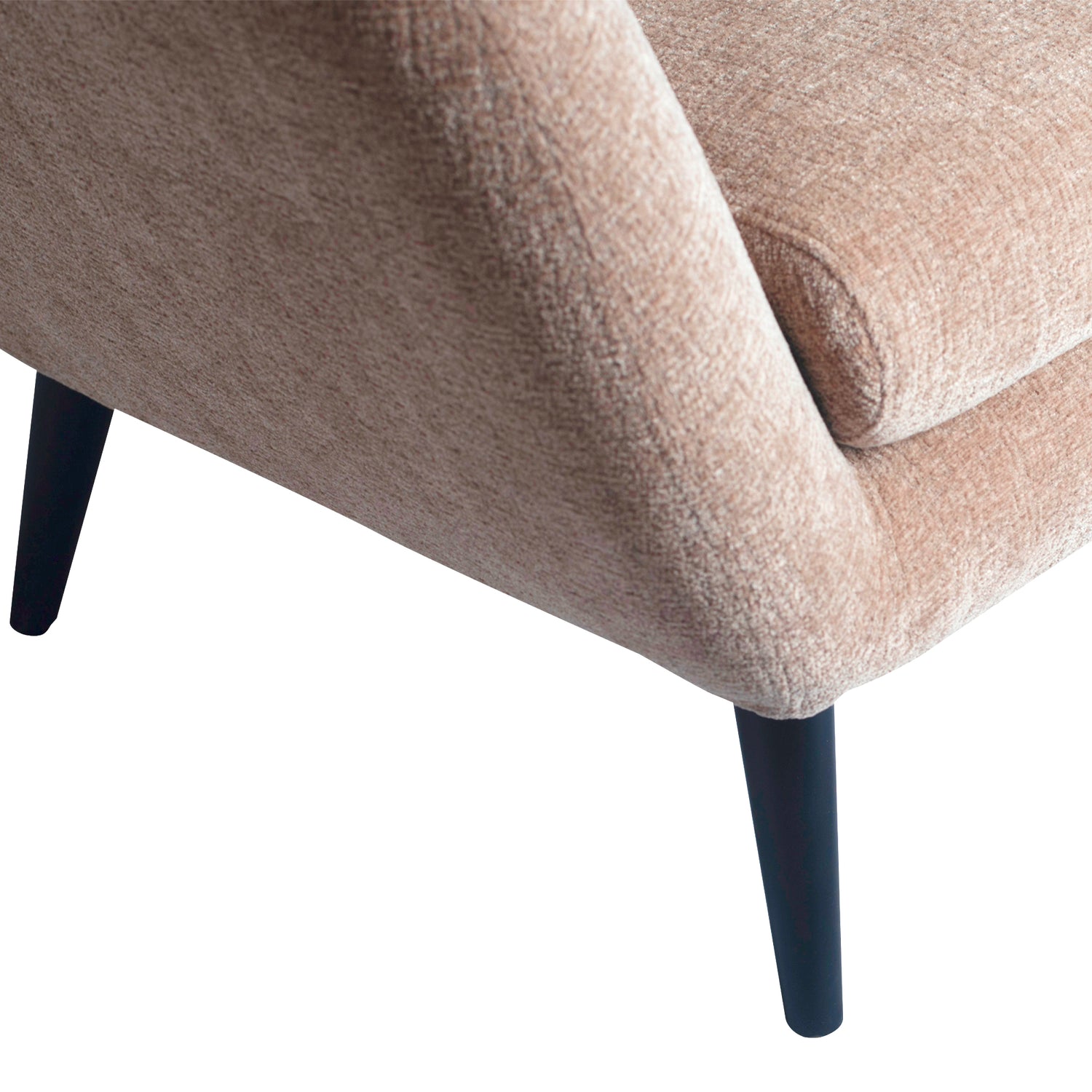 Donny Cream Fauteuil Black Wooden Legs