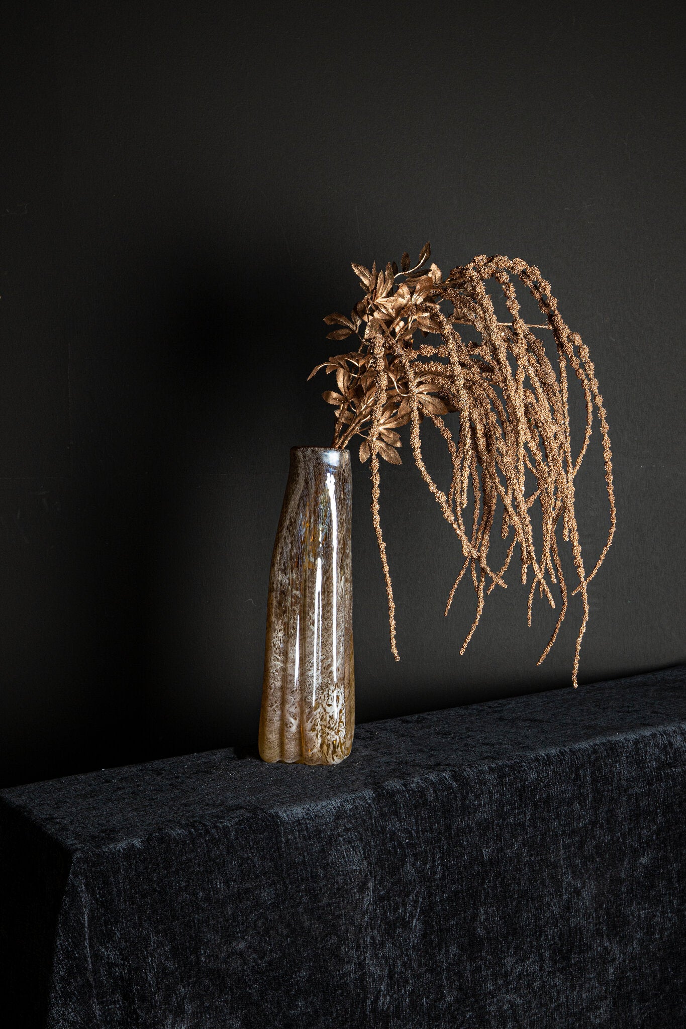 Twig Plant Copper Glitter Amaranthus Spray
