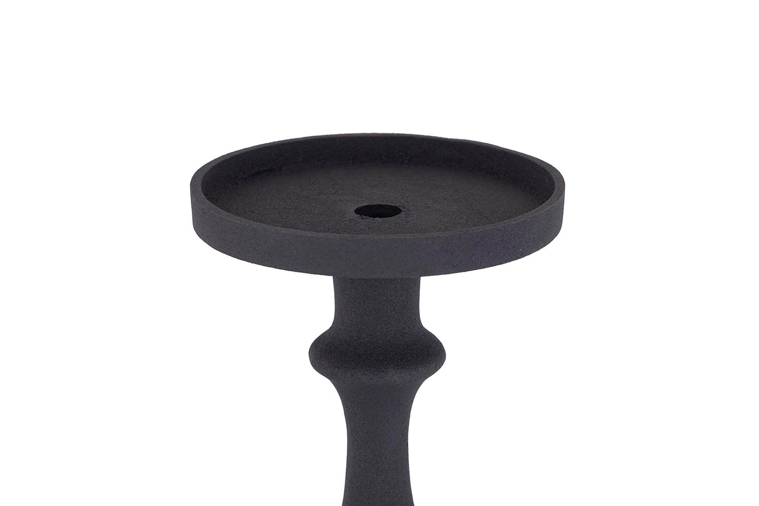 Yourney Black Casted Alu Candleholder Round High