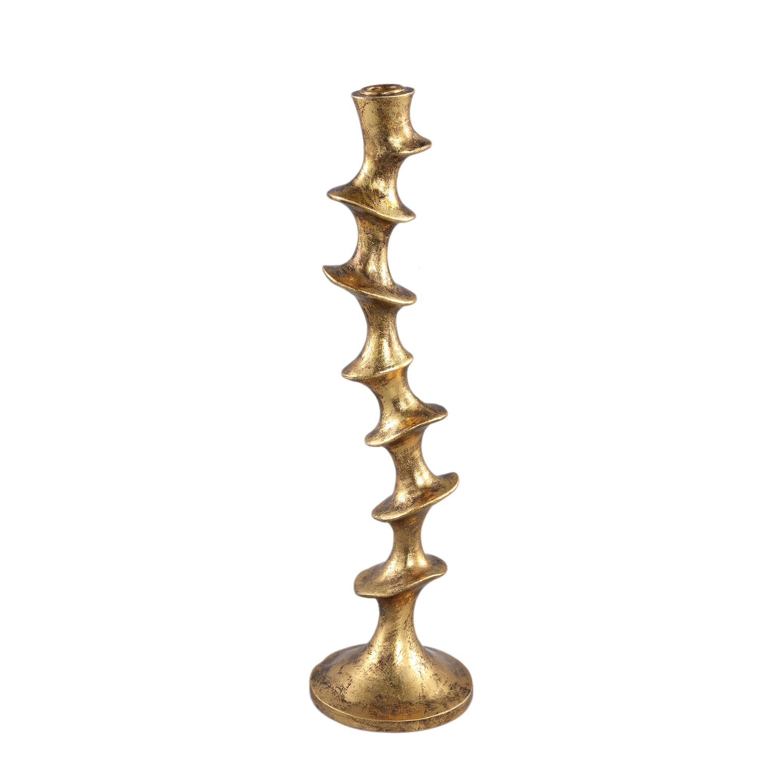 Movy Gold Poly Candle Holder L