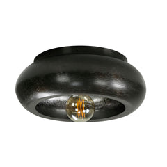 Plafondlamp Sky Ø42 - 42x42x18 cm - Zwart Nikkel